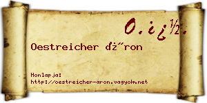 Oestreicher Áron névjegykártya